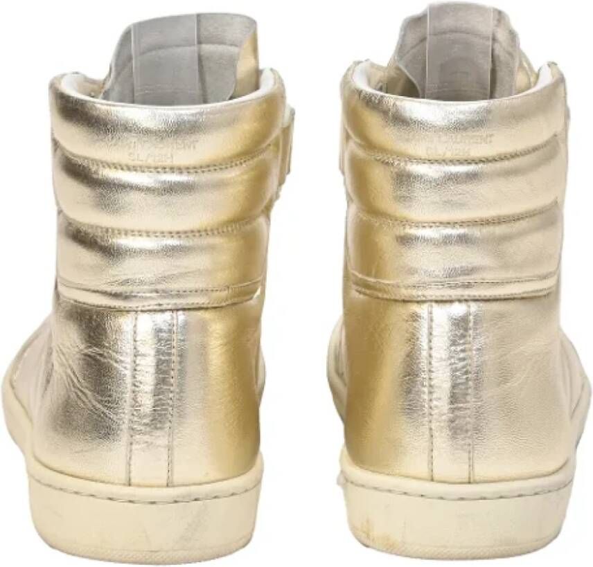 Yves Saint Laurent Vintage Pre-owned Leather sneakers Yellow Heren