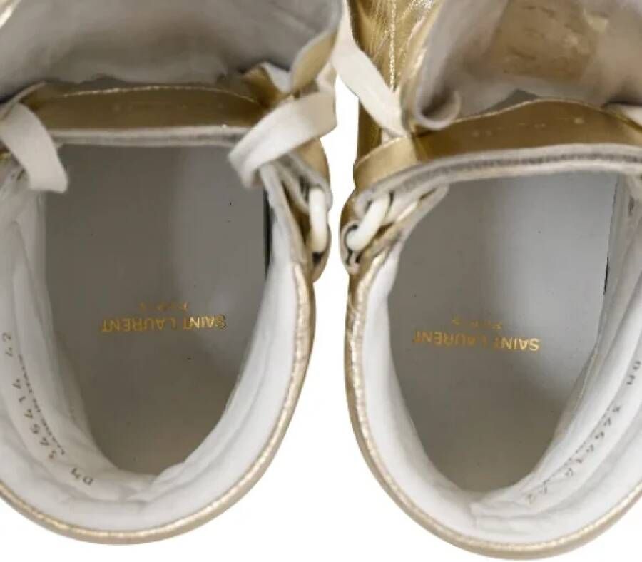 Yves Saint Laurent Vintage Pre-owned Leather sneakers Yellow Heren