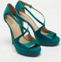 Yves Saint Laurent Vintage Pre-owned Satin sandals Green Dames - Thumbnail 4