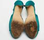 Yves Saint Laurent Vintage Pre-owned Satin sandals Green Dames - Thumbnail 7