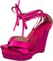 Yves Saint Laurent Vintage Pre-owned Satin sandals Pink Dames - Thumbnail 3