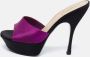 Yves Saint Laurent Vintage Pre-owned Satin sandals Purple Dames - Thumbnail 2