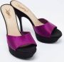Yves Saint Laurent Vintage Pre-owned Satin sandals Purple Dames - Thumbnail 4