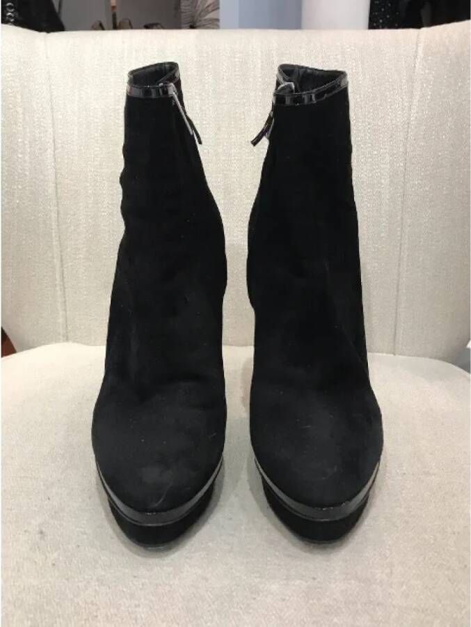 Yves Saint Laurent Vintage Pre-owned Suede boots Black Dames