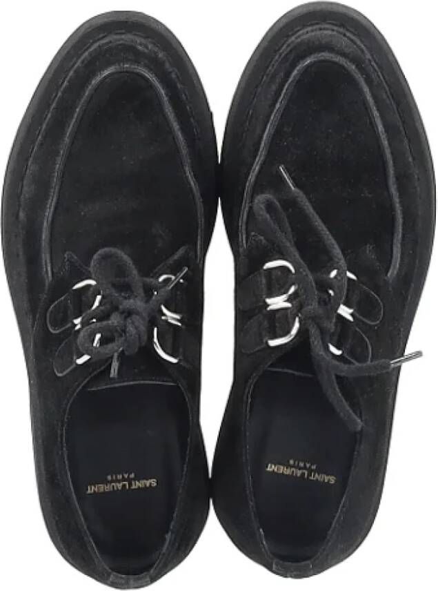 Yves Saint Laurent Vintage Pre-owned Suede flats Black Dames