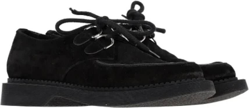 Yves Saint Laurent Vintage Pre-owned Suede flats Black Dames