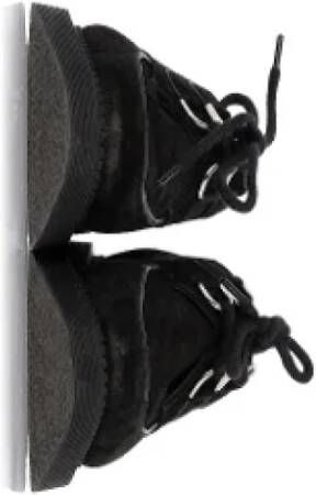 Yves Saint Laurent Vintage Pre-owned Suede flats Black Dames