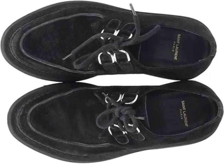 Yves Saint Laurent Vintage Pre-owned Suede flats Black Dames