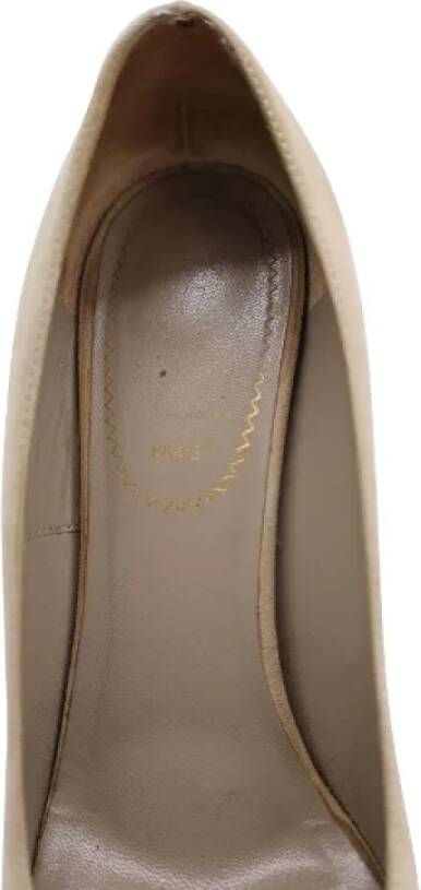 Yves Saint Laurent Vintage Pre-owned Suede heels Beige Dames