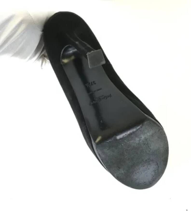 Yves Saint Laurent Vintage Pre-owned Suede heels Black Dames