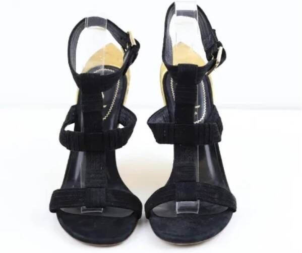Yves Saint Laurent Vintage Pre-owned Suede heels Black Dames