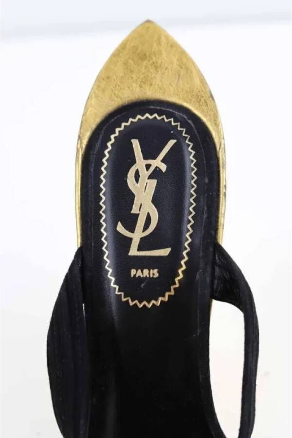 Yves Saint Laurent Vintage Pre-owned Suede heels Black Dames
