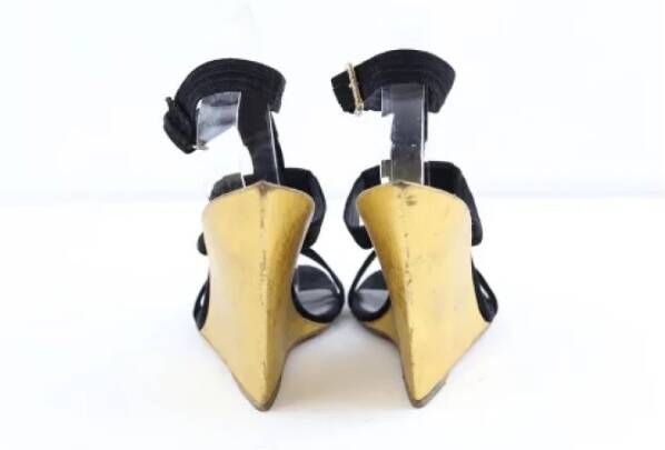 Yves Saint Laurent Vintage Pre-owned Suede heels Black Dames