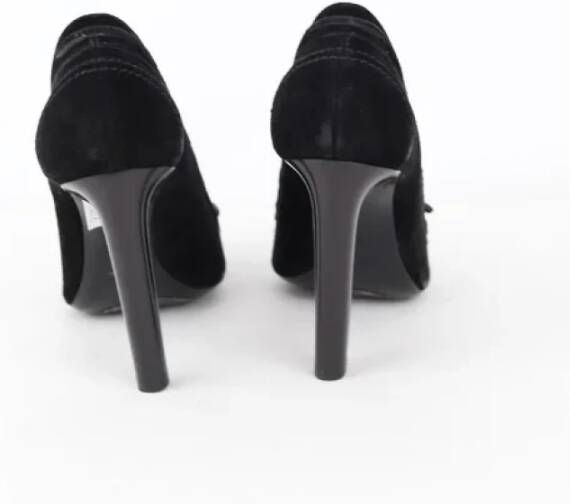 Yves Saint Laurent Vintage Pre-owned Suede heels Black Dames