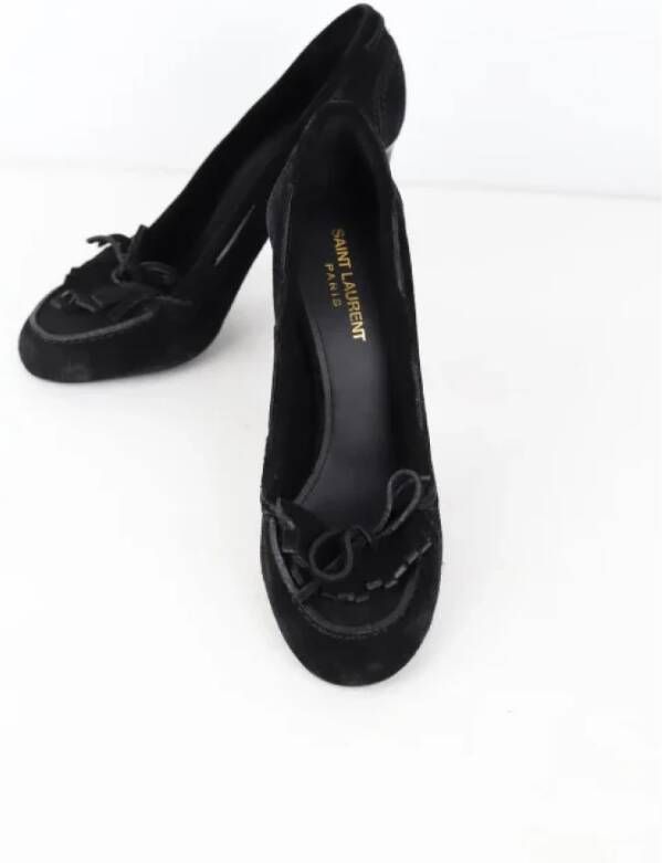 Yves Saint Laurent Vintage Pre-owned Suede heels Black Dames