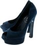 Yves Saint Laurent Vintage Pre-owned Suede heels Blue Dames - Thumbnail 3