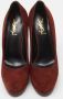 Yves Saint Laurent Vintage Pre-owned Suede heels Brown Dames - Thumbnail 3