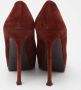 Yves Saint Laurent Vintage Pre-owned Suede heels Brown Dames - Thumbnail 5