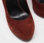 Yves Saint Laurent Vintage Pre-owned Suede heels Brown Dames - Thumbnail 7