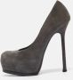 Yves Saint Laurent Vintage Pre-owned Suede heels Gray Dames - Thumbnail 2