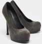 Yves Saint Laurent Vintage Pre-owned Suede heels Gray Dames - Thumbnail 4