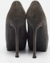 Yves Saint Laurent Vintage Pre-owned Suede heels Gray Dames - Thumbnail 5