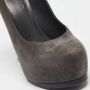 Yves Saint Laurent Vintage Pre-owned Suede heels Gray Dames - Thumbnail 7
