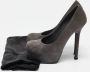 Yves Saint Laurent Vintage Pre-owned Suede heels Gray Dames - Thumbnail 9