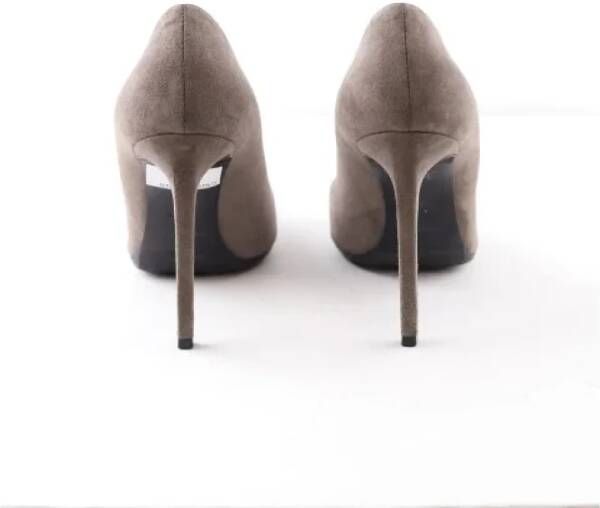 Yves Saint Laurent Vintage Pre-owned Suede heels Gray Dames