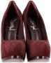 Yves Saint Laurent Vintage Pre-owned Suede heels Red Dames - Thumbnail 2