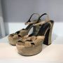 Yves Saint Laurent Vintage Pre-owned Suede sandals Beige Dames - Thumbnail 4