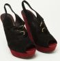 Yves Saint Laurent Vintage Pre-owned Suede sandals Black Dames - Thumbnail 4