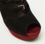 Yves Saint Laurent Vintage Pre-owned Suede sandals Black Dames - Thumbnail 7