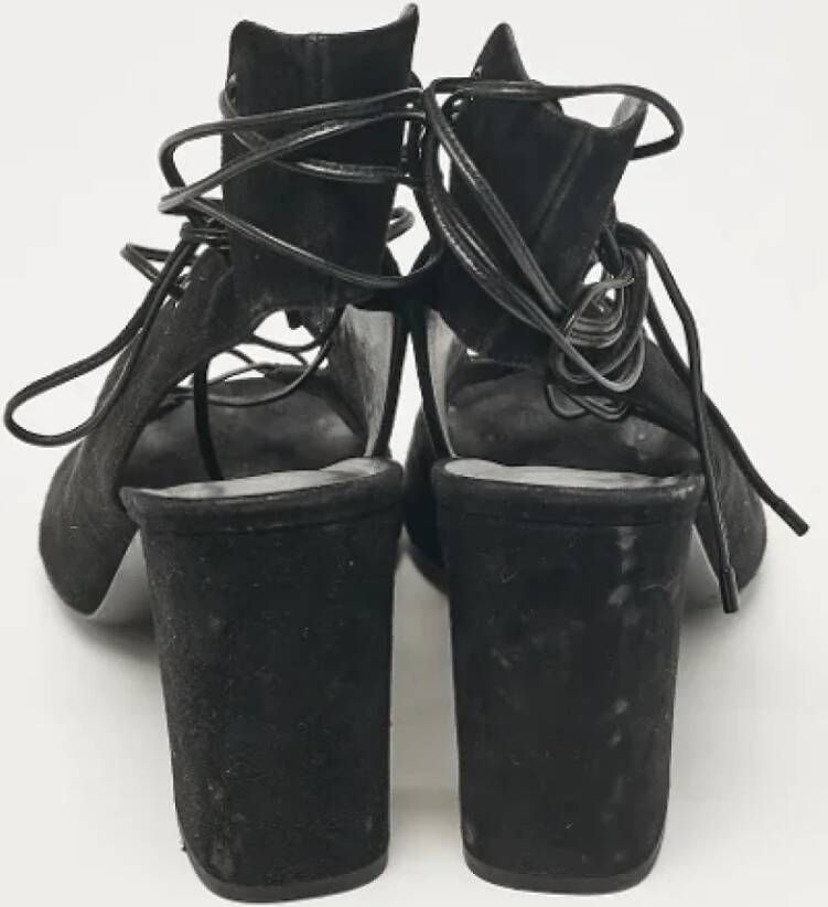 Yves Saint Laurent Vintage Pre-owned Suede sandals Black Dames