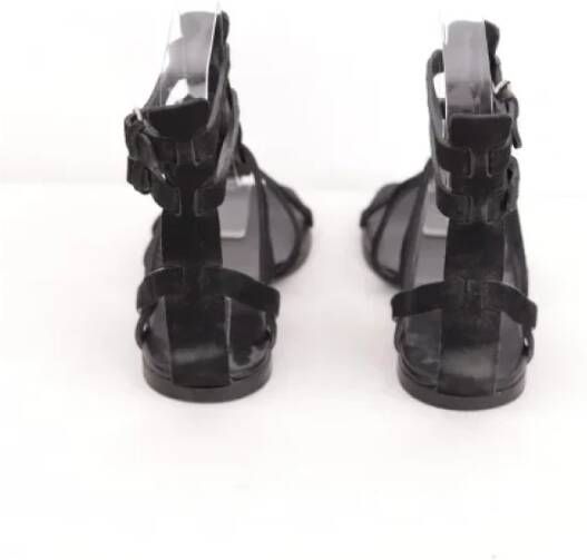Yves Saint Laurent Vintage Pre-owned Suede sandals Black Dames