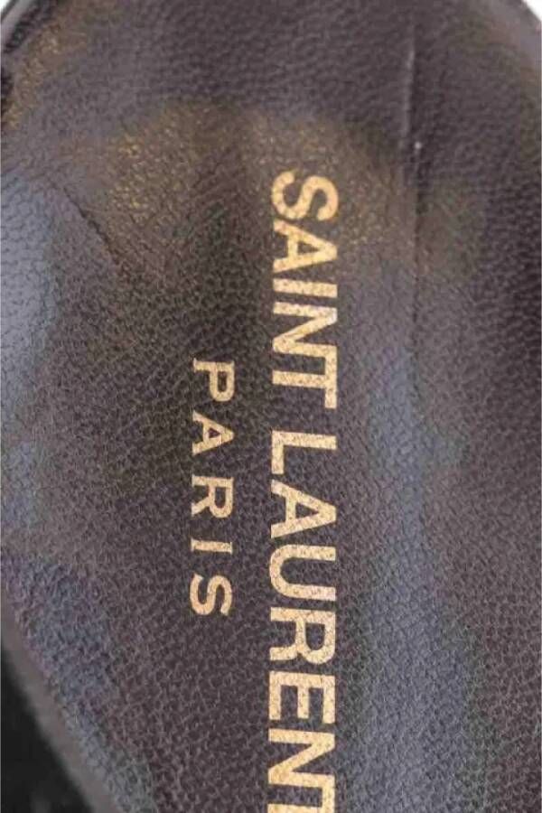 Yves Saint Laurent Vintage Pre-owned Suede sandals Black Dames