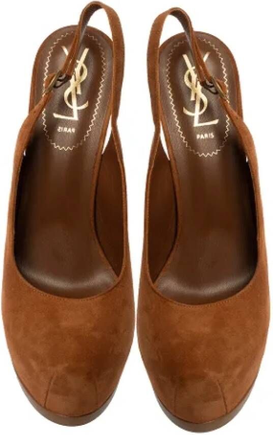 Yves Saint Laurent Vintage Pre-owned Suede sandals Brown Dames