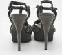 Yves Saint Laurent Vintage Pre-owned Suede sandals Gray Dames - Thumbnail 5