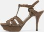 Yves Saint Laurent Vintage Pre-owned Suede sandals Gray Dames - Thumbnail 2