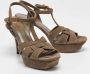 Yves Saint Laurent Vintage Pre-owned Suede sandals Gray Dames - Thumbnail 4