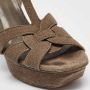 Yves Saint Laurent Vintage Pre-owned Suede sandals Gray Dames - Thumbnail 7