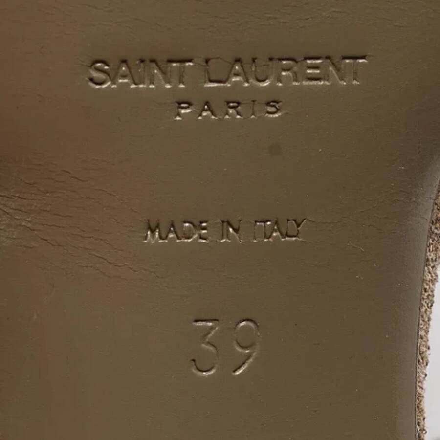 Yves Saint Laurent Vintage Pre-owned Suede sandals Gray Dames
