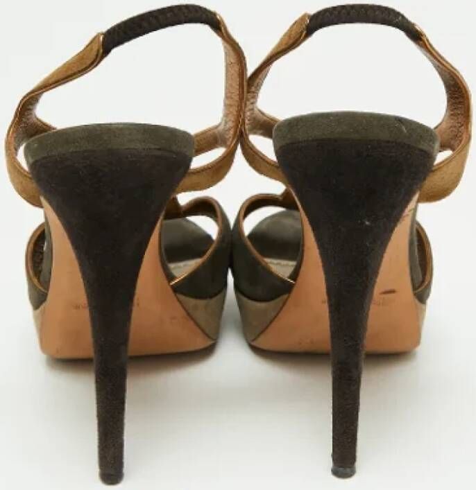 Yves Saint Laurent Vintage Pre-owned Suede sandals Multicolor Dames