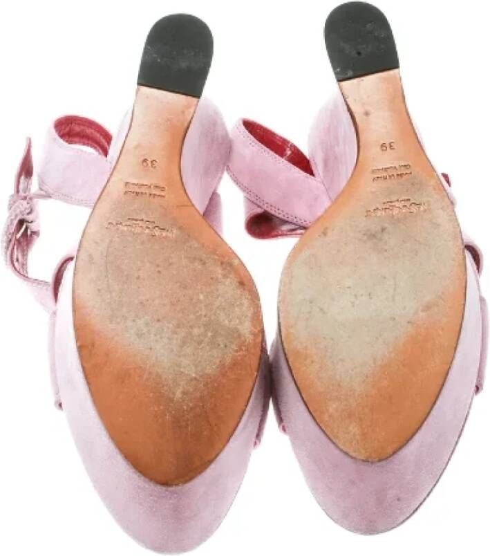 Yves Saint Laurent Vintage Pre-owned Suede sandals Pink Dames