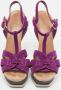 Yves Saint Laurent Vintage Pre-owned Suede sandals Purple Dames - Thumbnail 3