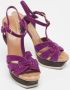 Yves Saint Laurent Vintage Pre-owned Suede sandals Purple Dames - Thumbnail 4