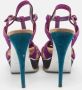 Yves Saint Laurent Vintage Pre-owned Suede sandals Purple Dames - Thumbnail 5