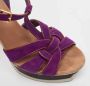 Yves Saint Laurent Vintage Pre-owned Suede sandals Purple Dames - Thumbnail 7
