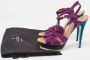 Yves Saint Laurent Vintage Pre-owned Suede sandals Purple Dames - Thumbnail 9