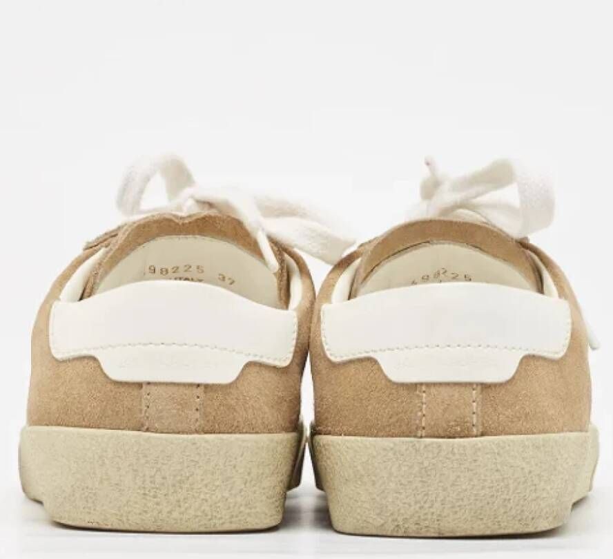 Yves Saint Laurent Vintage Pre-owned Suede sneakers Beige Dames